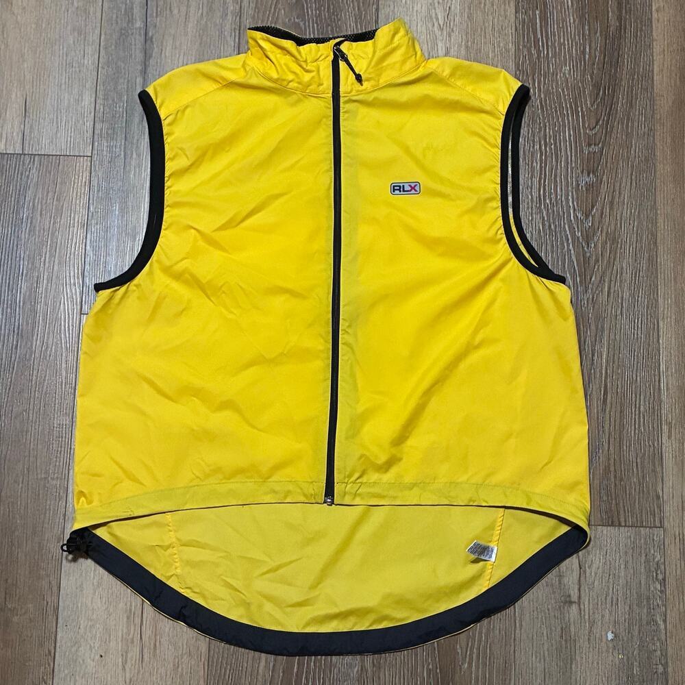 VTG Polo RLX Sport Reflective Bright Running Cycling Visibility Vest Yellow XL - Picture 1 of 8
